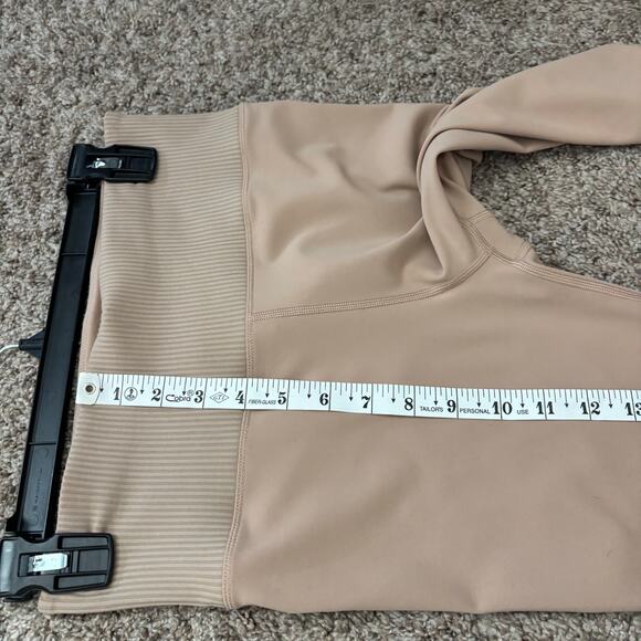 Vuori Women’s Ribbed Studio Legging Tan Sz M Athletic Yoga - Picture 9 of 11